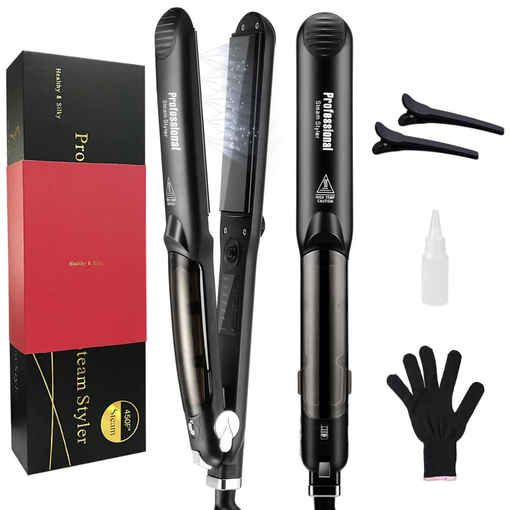 2-in-1 flat iron and curling iron
