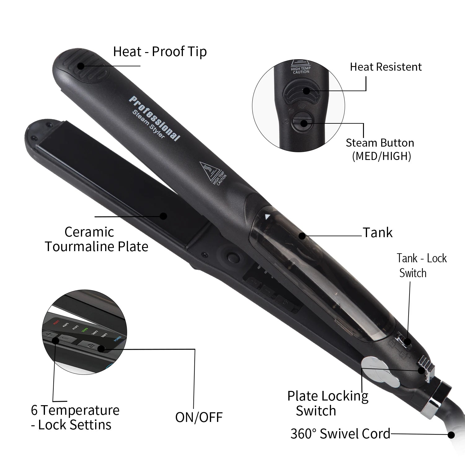 2-in-1 flat iron and curling iron