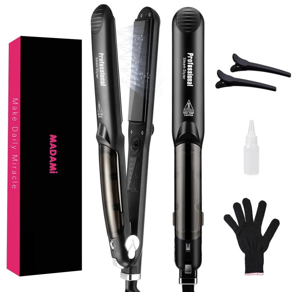 2-in-1 flat iron and curling iron