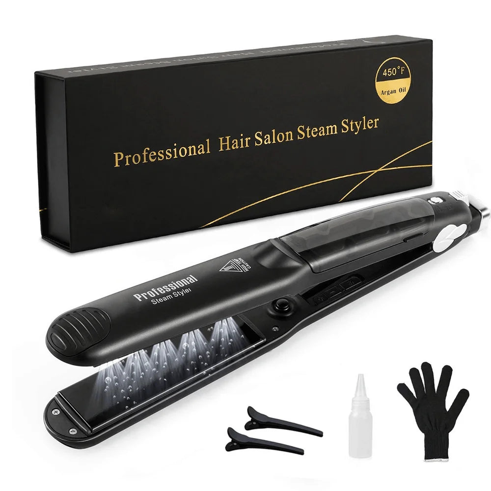 2-in-1 flat iron and curling iron